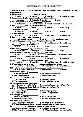 Adverbial clause of condition